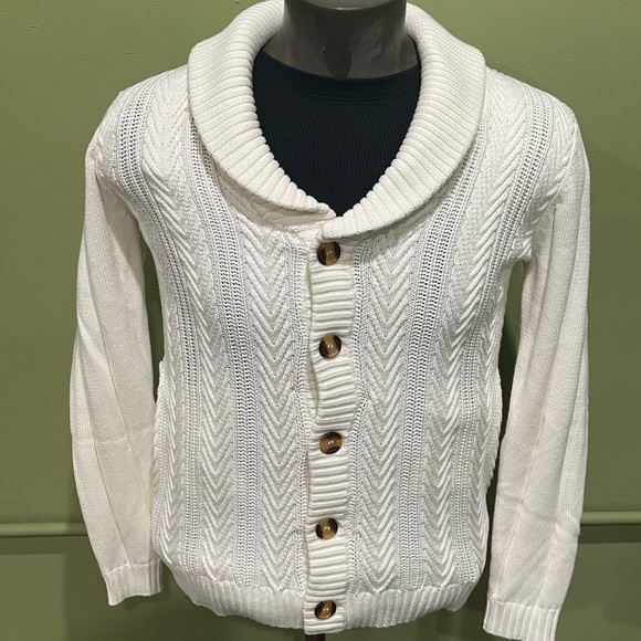 Lavane Other - Lavane cardigan sweater cream knitted Shaw collar modern fit